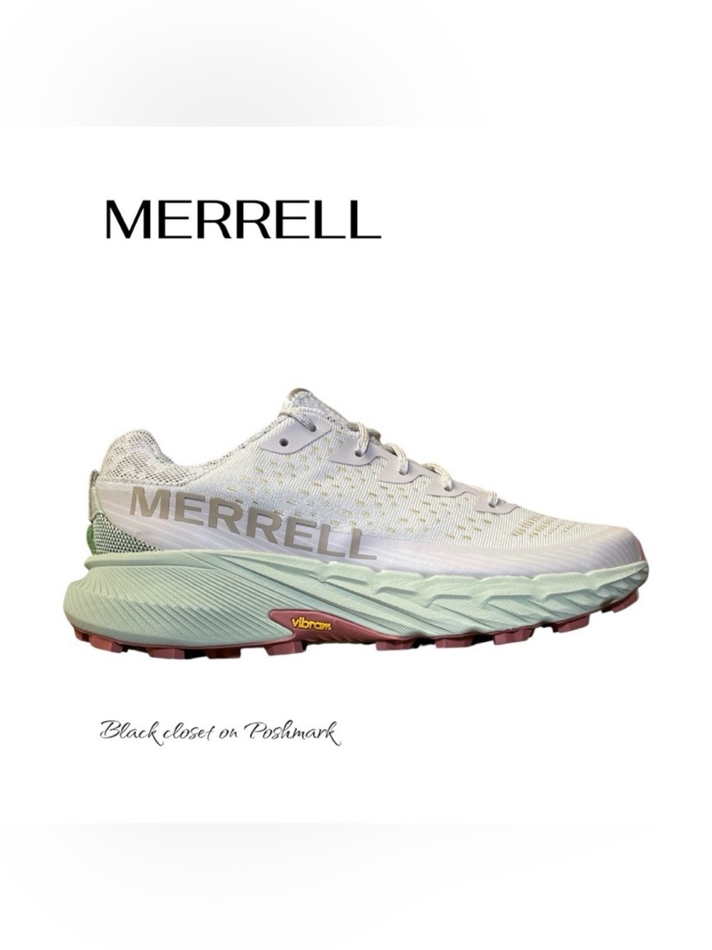 Merrell White and Light Green Running Shoes